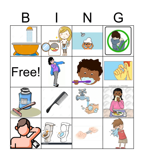 Self-Care/Hygiene Bingo Card