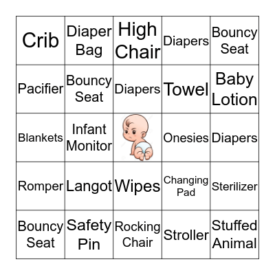 Baby Shower - G&G's Bingo Card