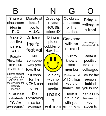 Kindness the Hardin Way BINGO Card