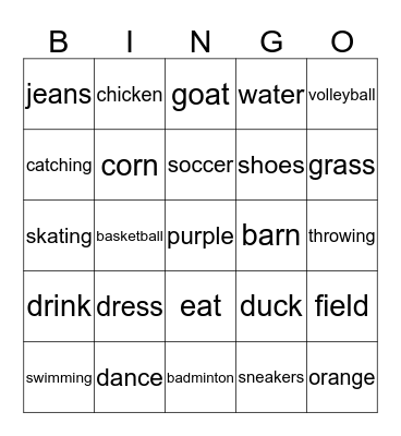 HFC DW Bingo Card