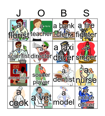 What do you want to be? Bingo Card