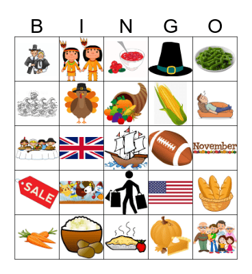 Thanksgiving  Bingo Card