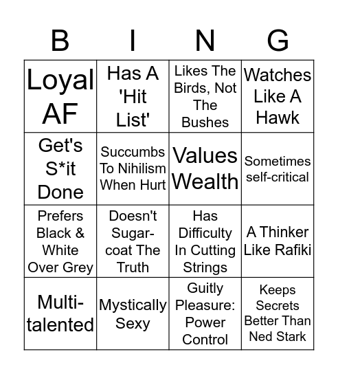 How Scorpio Are You? Bingo Card