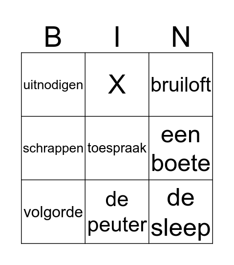 Thema 4 Bingo Card