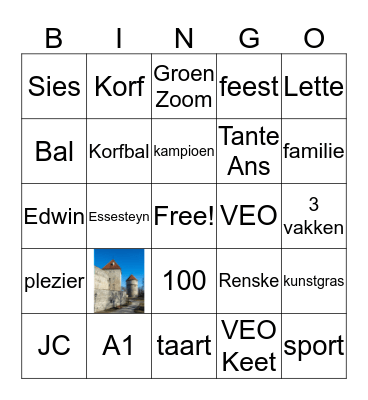 VEO 100 jaar Bingo Card