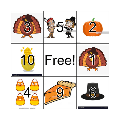Thanksgiving Bingo Card