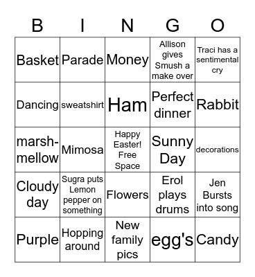 EASTER BINGO Card
