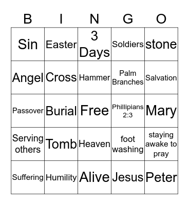 Celebration Bingo Card