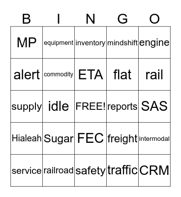 FEC Bingo Card