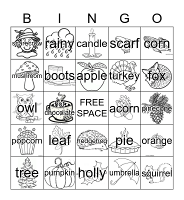 FALL Bingo Card
