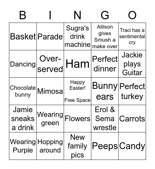 EASTER BINGO Card