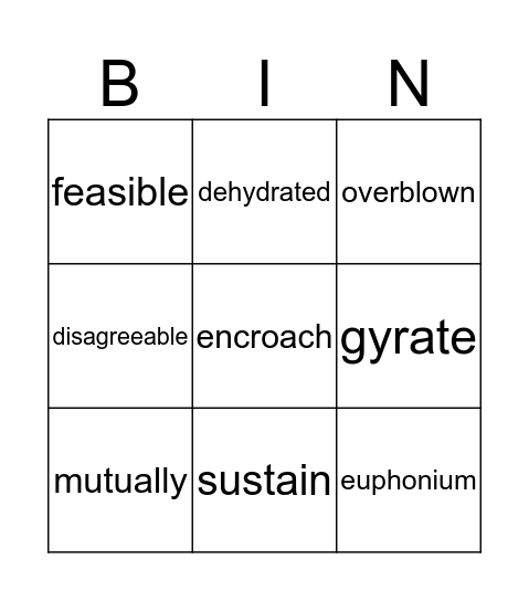 Lesson 2: Long Vowel Spelling Bingo Card