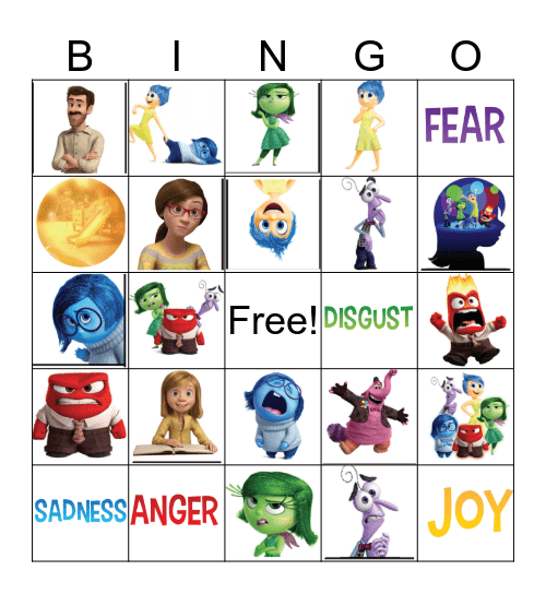 Inside Out Bingo Card