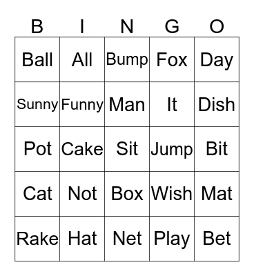 The Cat in the Hat Bingo Card