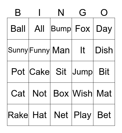 The Cat in the Hat Bingo Card