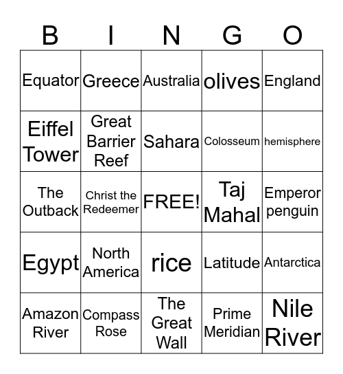 Bingo Card