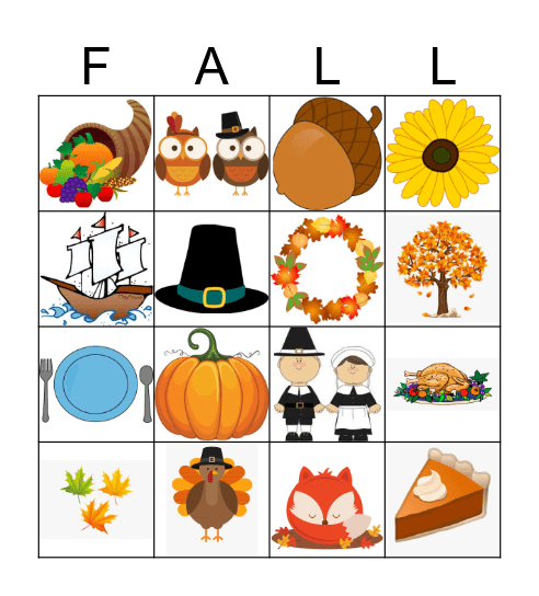 Fall BINGO Card