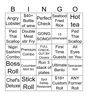 eeZ November Bingo Card