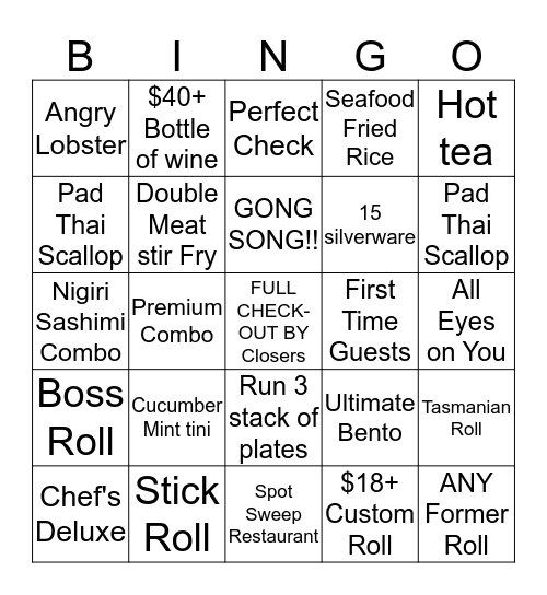 eeZ November Bingo Card