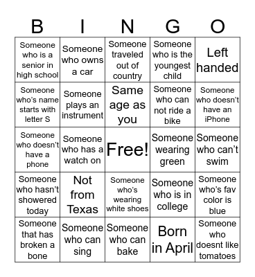 PIPUSA Youth Revival  Bingo Card