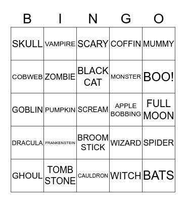 HALLOWEEN BINGO Card