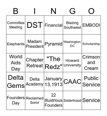 RETREAT 2019 Bingo Card
