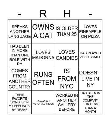 MINGLE BINGO  Bingo Card