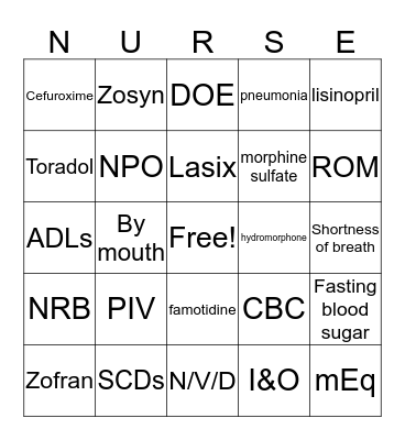OPEN LAB BINGO Card