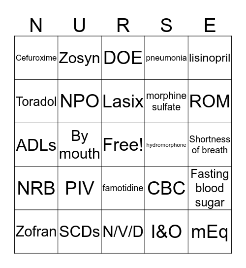 OPEN LAB BINGO Card