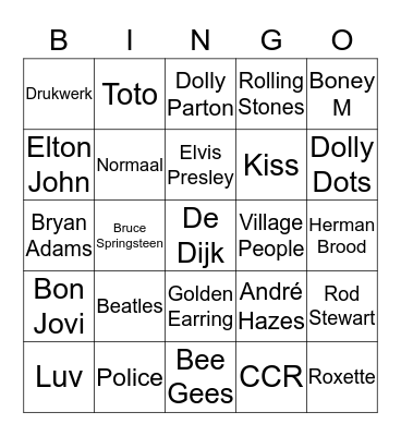 Dikky's bingo Card