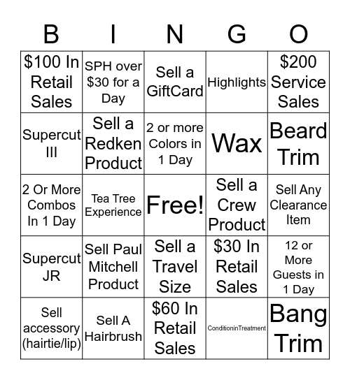 NOVEMBER BINGO Card