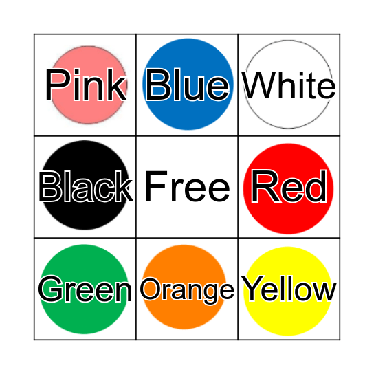 Color Bingo Card
