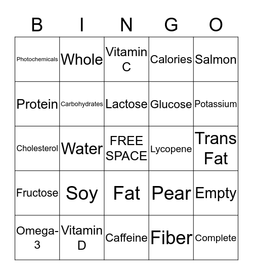 TOPS BINGO Card