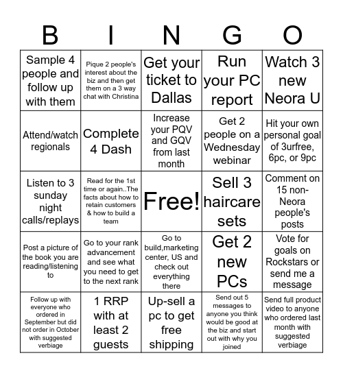November Bingo! Bingo Card