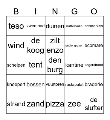 texel Bingo Card