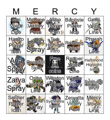Overwatch Bingo Card