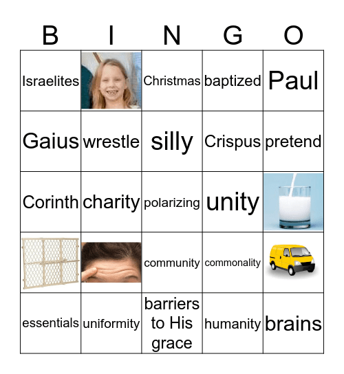 Sermon Bingo November 3, 2019 Bingo Card