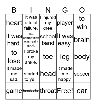 S2A: C4 Bingo Card