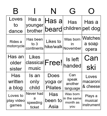 Human Bingo - CSE/CDL Summit Bingo Card