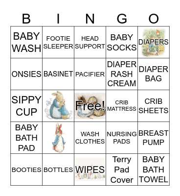 BABY SHOWER Bingo Card