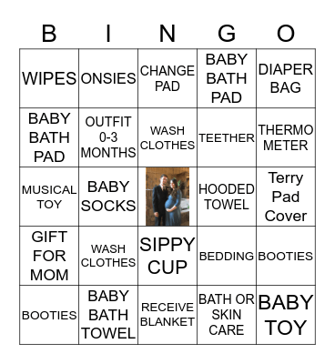 KALENA'S BABY SHOWER Bingo Card