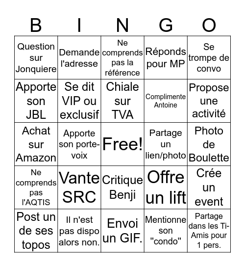 Koko Bingo Card