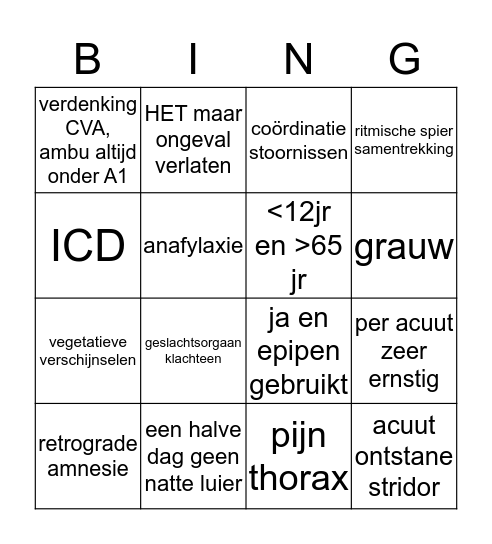 NTS Bingo Card