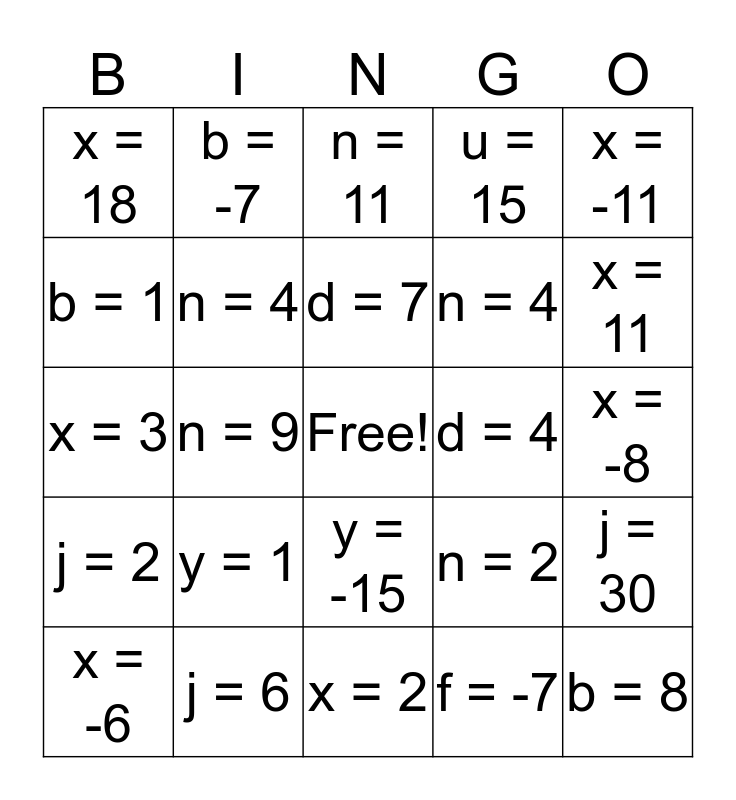 solving-addition-equations-bingo-card