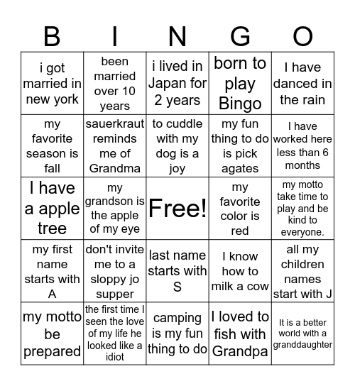 who is this ? Bingo Card