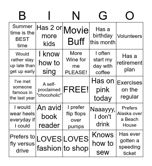 The Annual Ladies Brunch Day Bingo Card