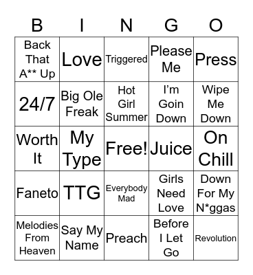 Pretty Bingo Card