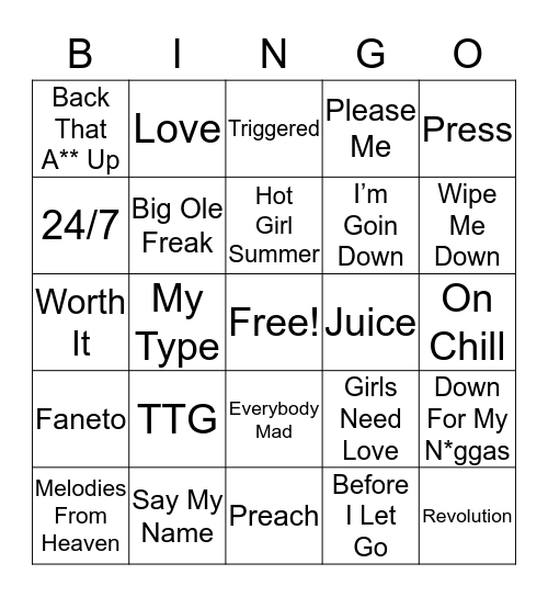 Pretty Bingo Card