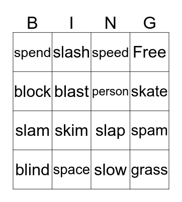 /s/ blend and /s/ Bingo Card