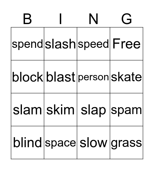 /s/ blend and /s/ Bingo Card
